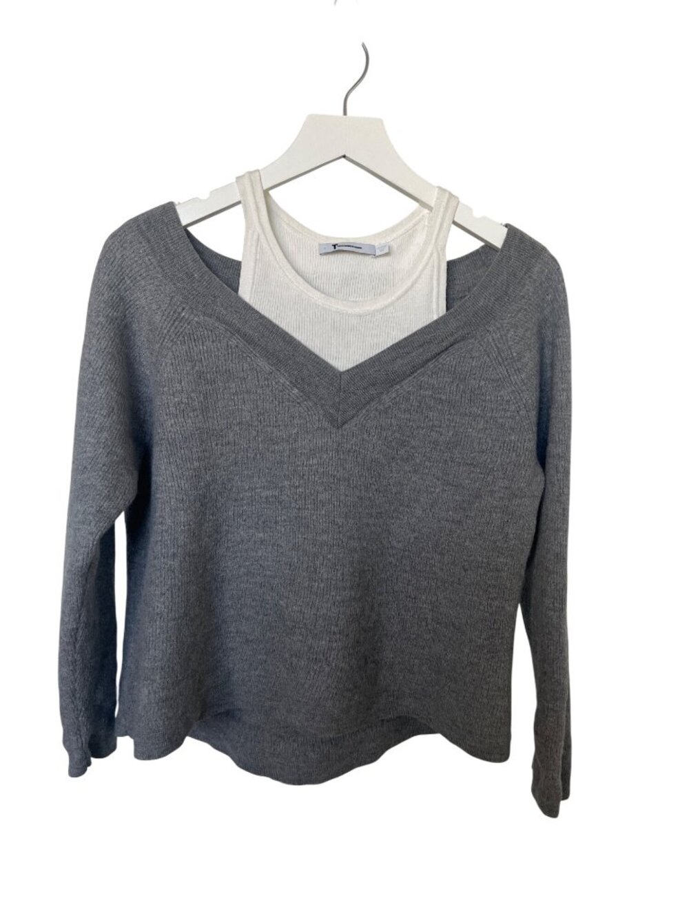Alexander Wang Merino Wool Off-Shoulder Sweater